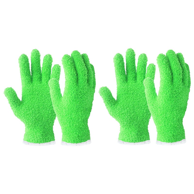 Evridwear Microfiber Gloves for Plant Dusting2 Pairs Reusable Leaf Cleaning Glove for HouseplantsBlindsFurniture and Small Objects